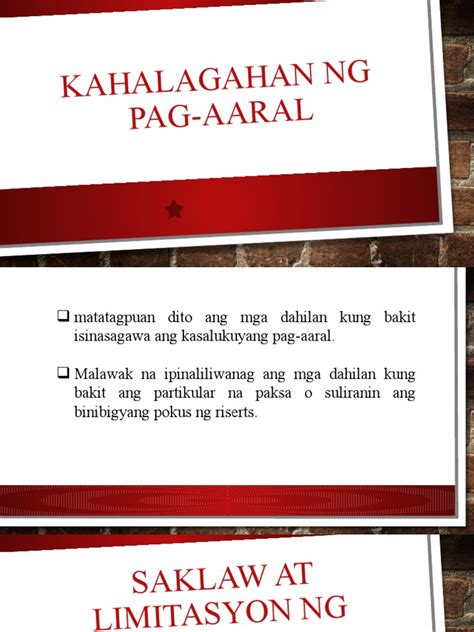 paano gumawa ng saklaw at limitasyon|Kahalagahan, Saklaw at Limitasyon, Depinisyon .